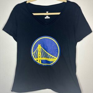 Steph Curry Golden State Warriors Tee with Blue and Yellow Bridge Emblem